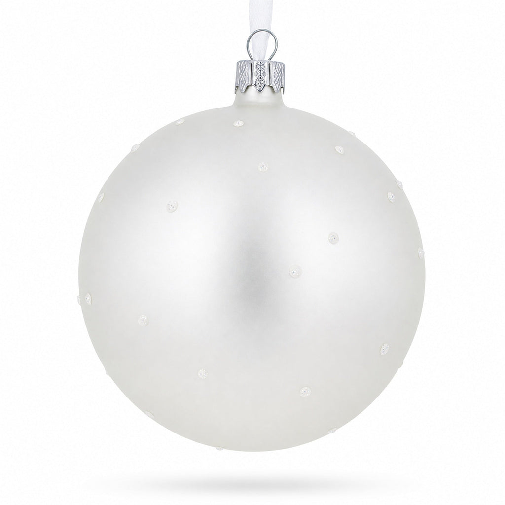 Snowmen Celebrating 'Our First Christmas' Glass Ball Christmas Ornament 4 Inches