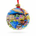Las Vegas Skyline, Nevada Glass Ball Christmas Ornament 4 Inches