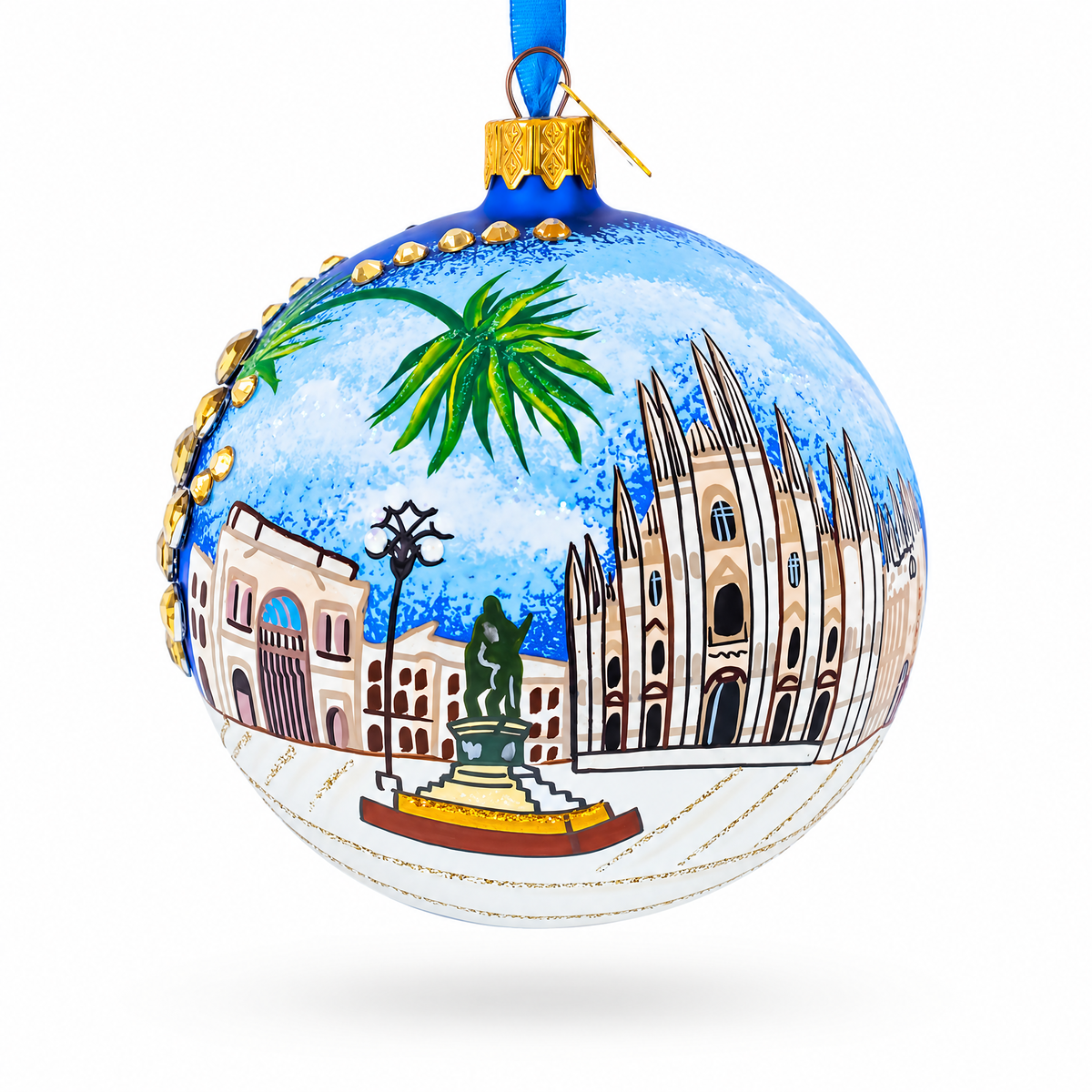 Duomo di Milano, Milan, Italy Glass Ball Christmas Ornament 4 Inches