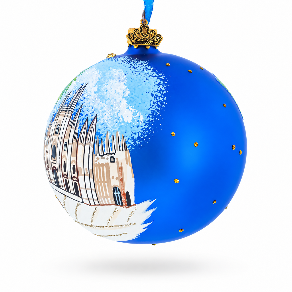 Duomo di Milano, Milan, Italy Glass Ball Christmas Ornament 4 Inches