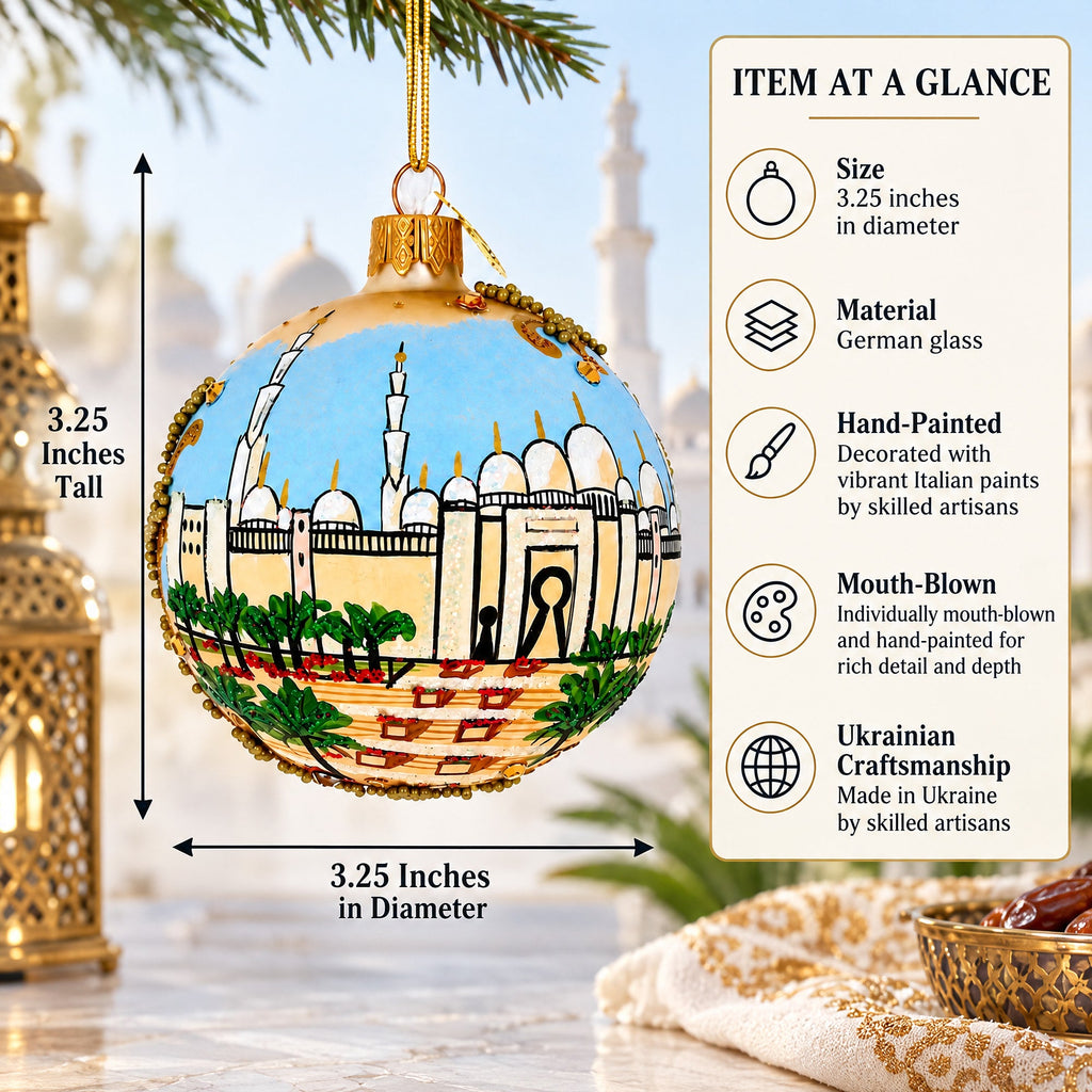 Sheikh Zayed Grand Mosque, Abu Dhabi Glass Ornament