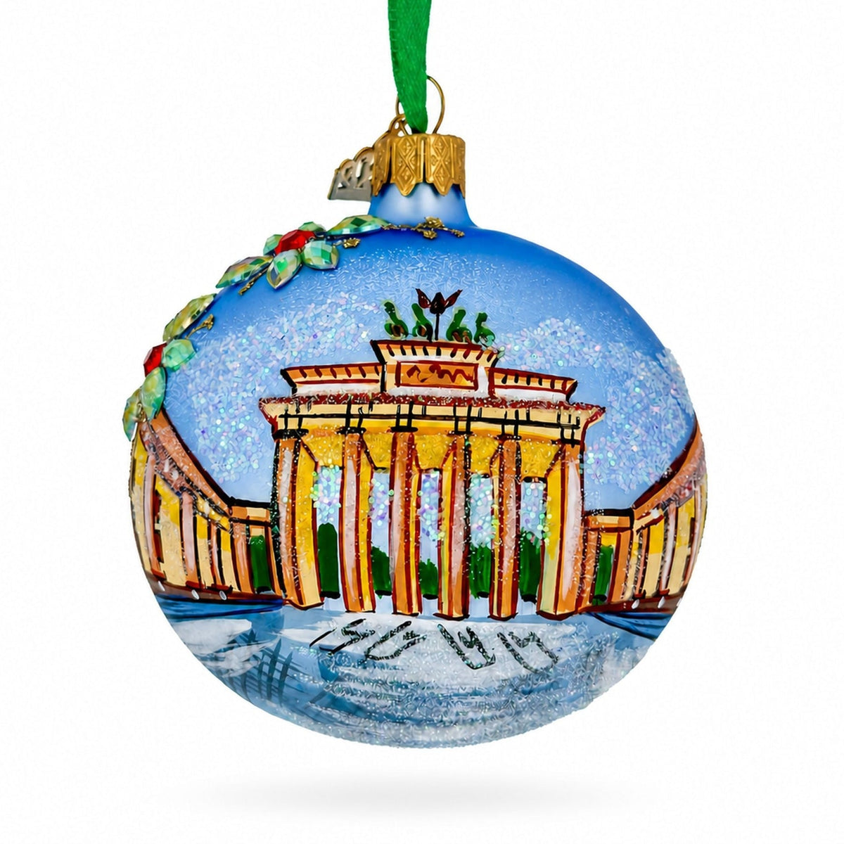 Brandenburg Gate, Berlin, Germany Glass Christmas Ornament