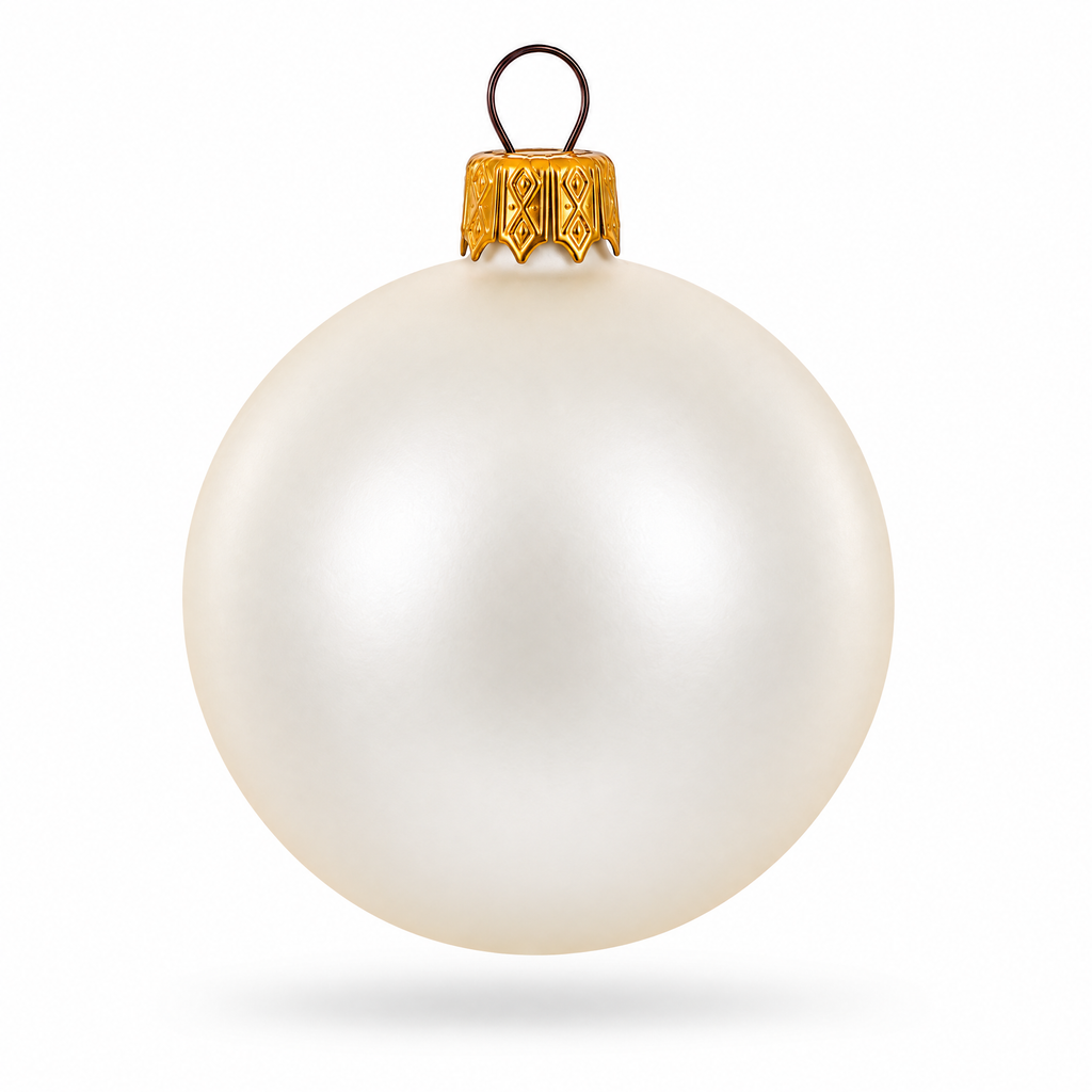 Set of 6 Matte Golden Beige Glass Ball Christmas Ornaments 2.4 Inches