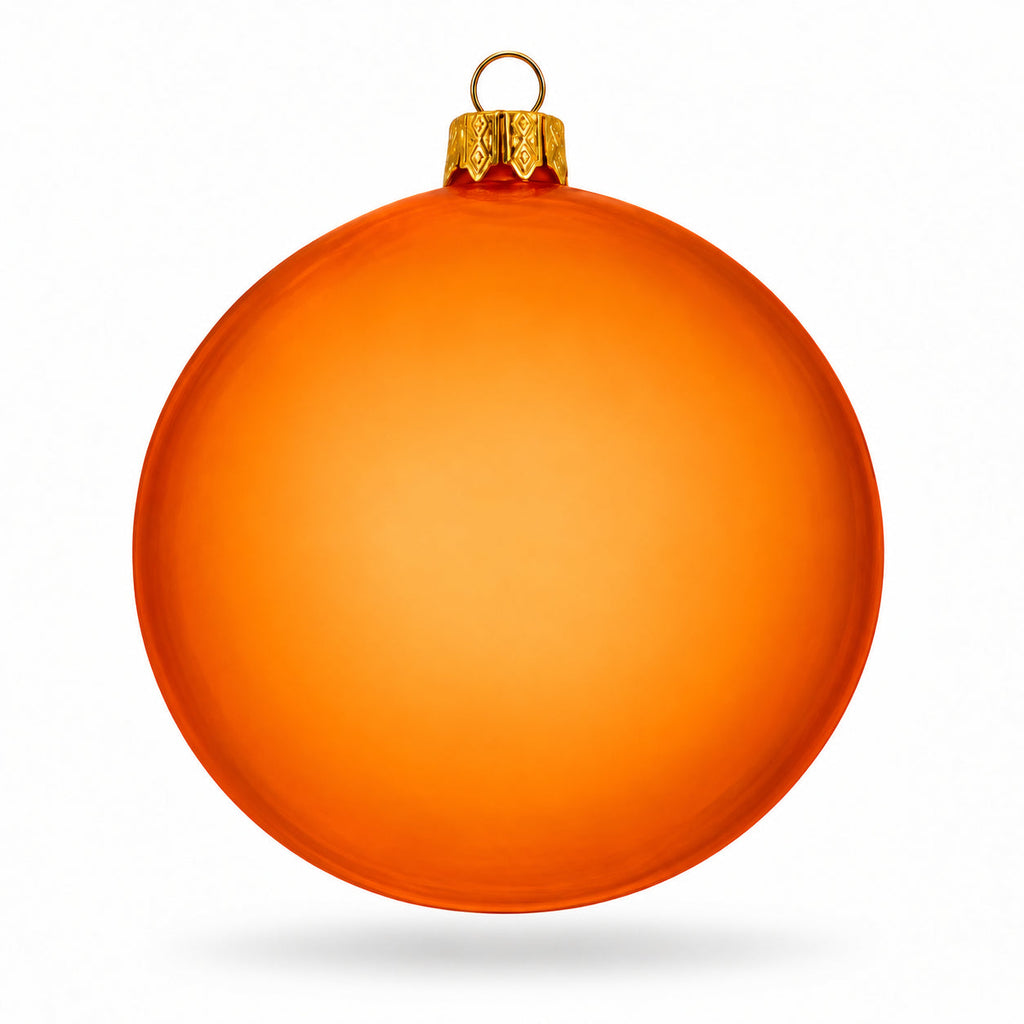 Set of 4 Translucent Gold Glass Ball Christmas Ornaments 4 Inches (020)