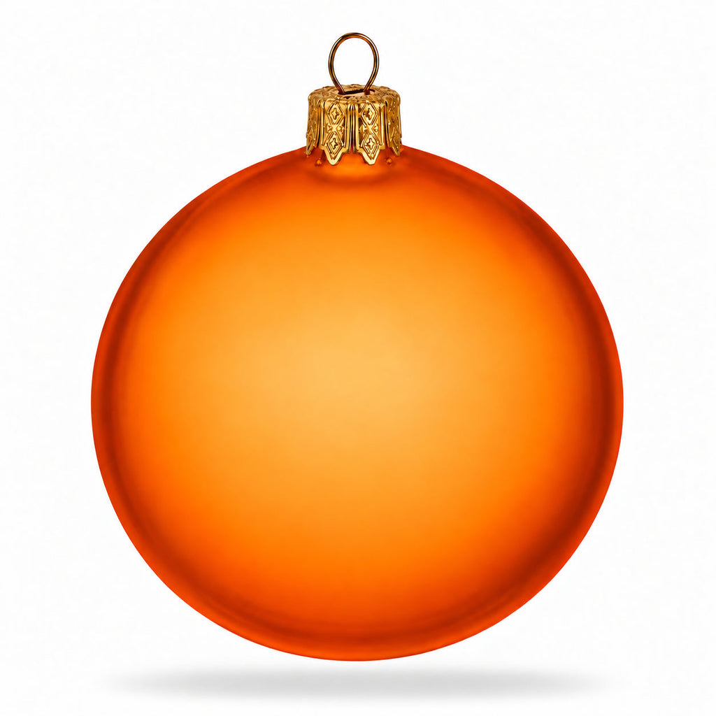 Set of 4 Translucent Gold Glass Ball Christmas Ornaments 4 Inches (020)