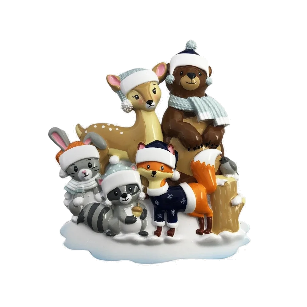 Woodland Family Of 5 Ornament