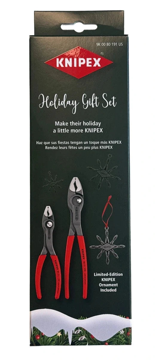 KNIPEX 2026 Holiday Gift Set – 6" & 10" TwinGrip Pliers with Limited-Edition Ornament