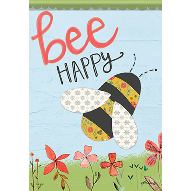 Spring Bee Durasoft Garden Flag - 12" x 18"