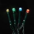 USB powered 100 LED (26 foot) Green Wire Multifunction Lights with Timer - Multicolor