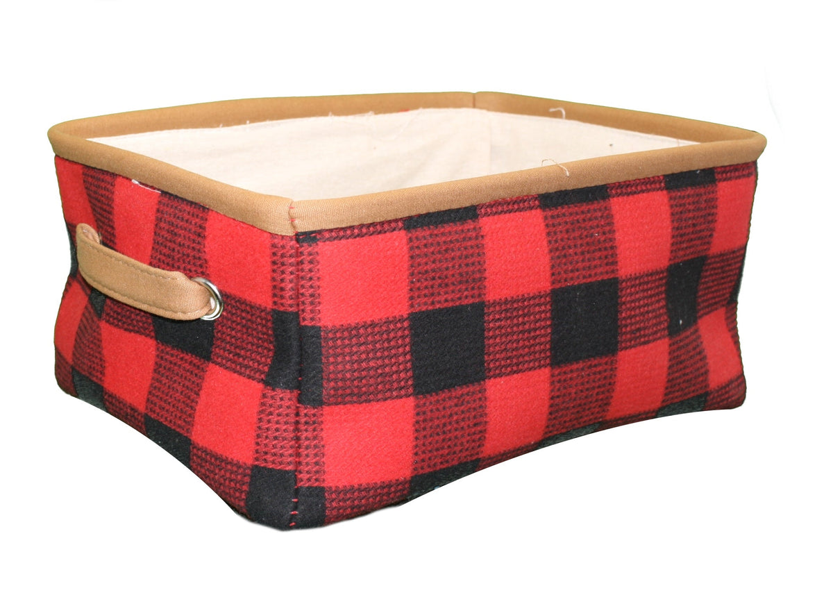 Buffalo Check Fabric Baskets -
