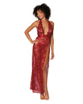 Dreamgirl Lace Halter Gown with Matching G-String