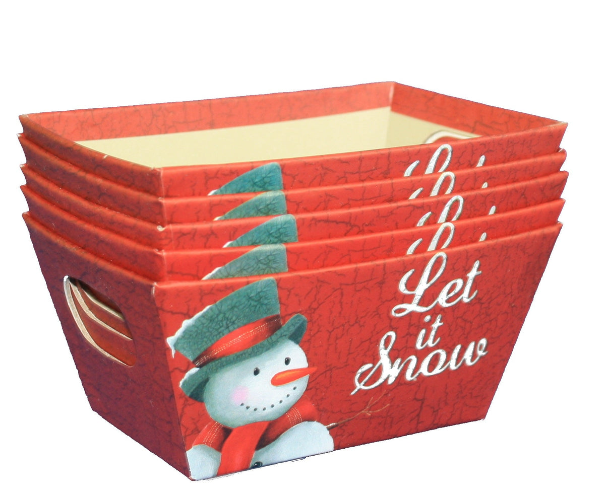 Small Rectangular Tray 5-Pack - Seasons Greetings