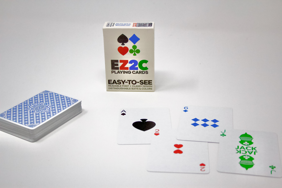 EZ2C (Easy to See) Playing Cards – Readable Font