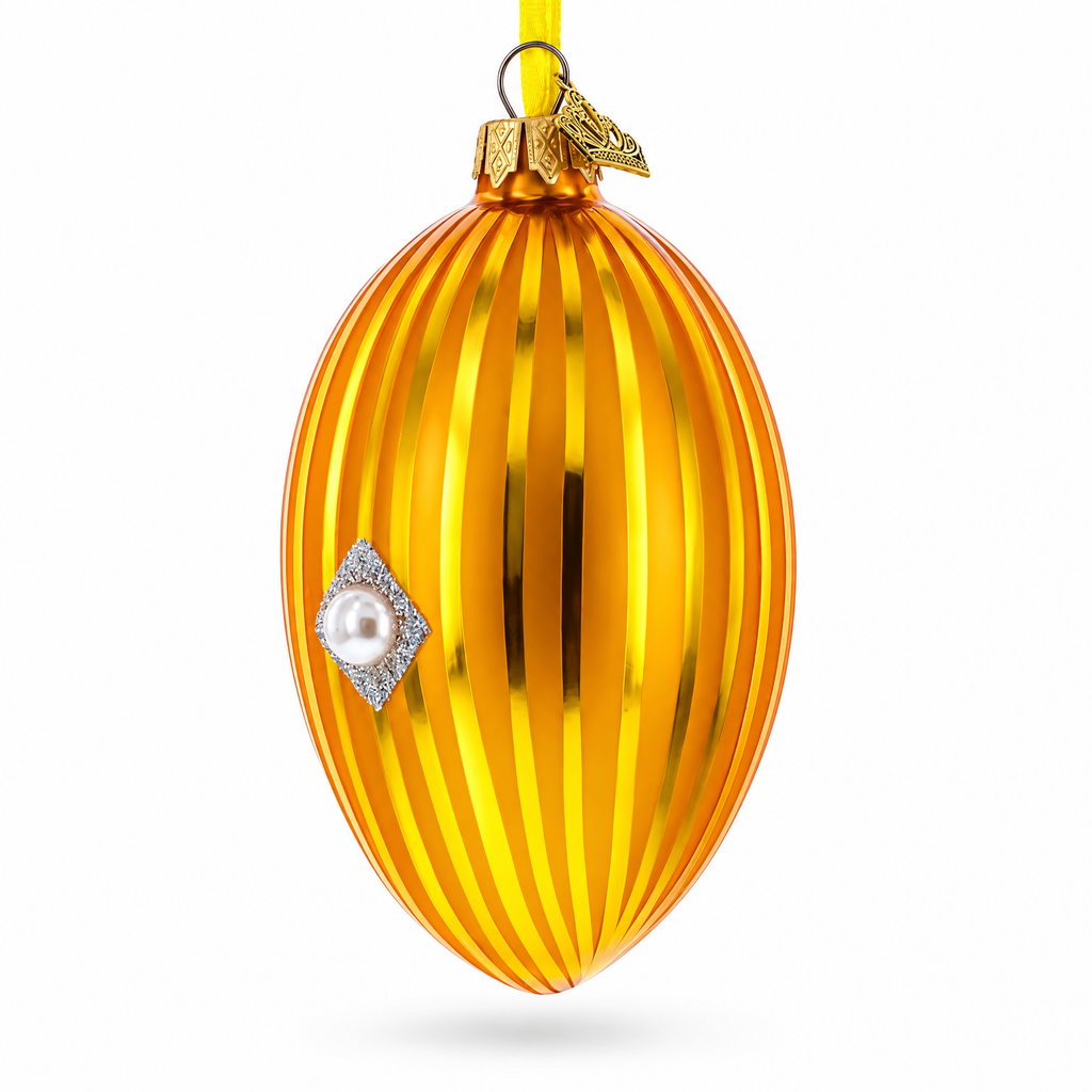 1887 Third Imperial Royal Egg Glass Ornament 4 Inches