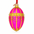 1899 Rose Quartz Royal Egg Glass Ornament 4 Inches