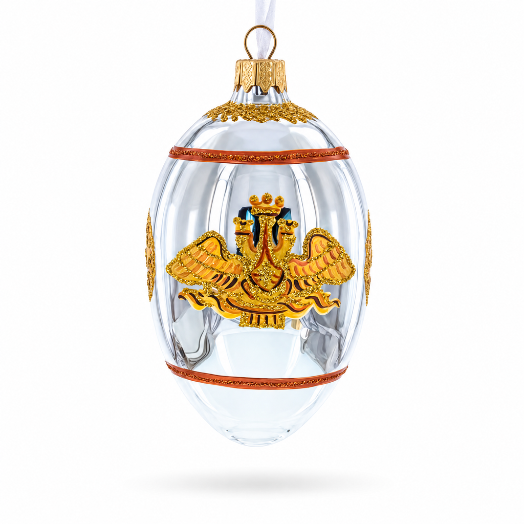 1916 Steel Military Royal Glass Egg Ornament 4 Inches