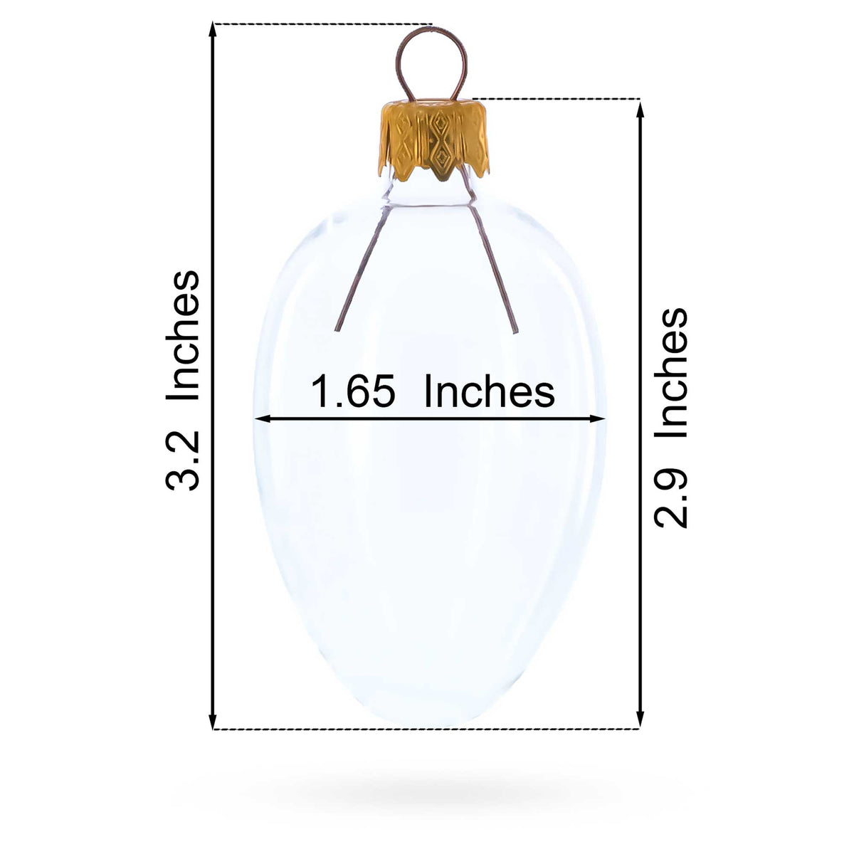 Vibrant Purple with Blue and Gold Glitter Gem Accents Mini Glass Egg Ornament 2.9 Inches