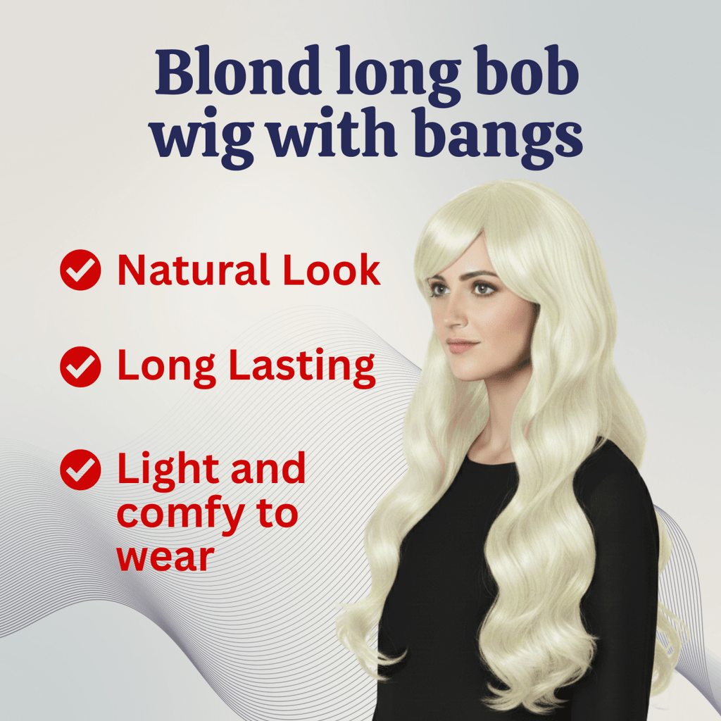 Long Wavy Wig with Bangs