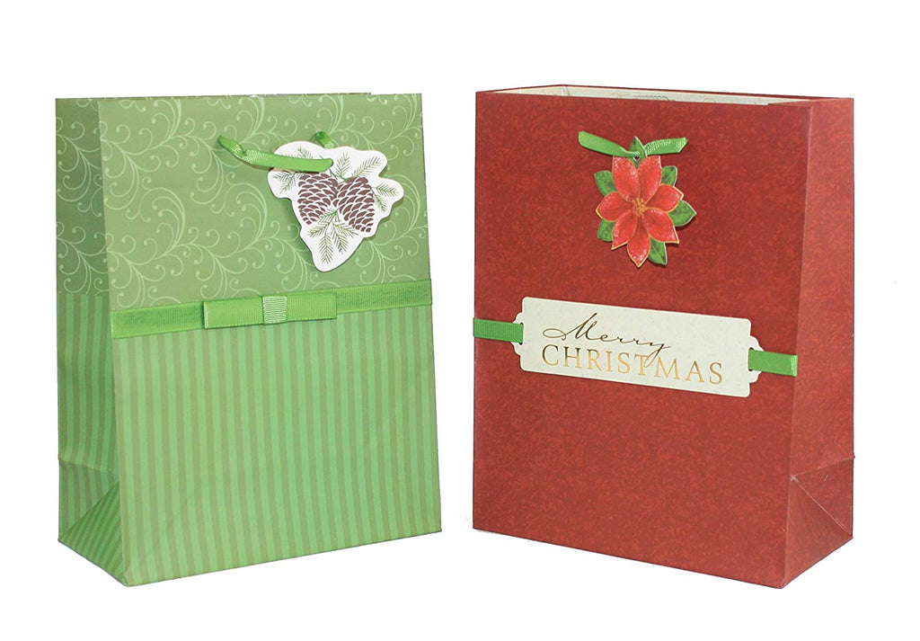 Paper Images Handmade Gift Bag - Pinecones Medium