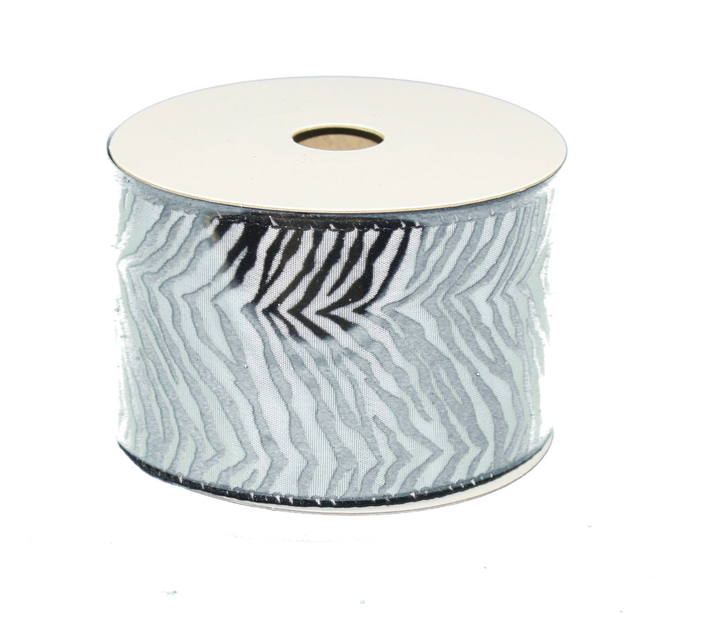 Zebra Stripe Wire Edge Ribbon
