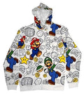 Luigi Allover Mens Zip-Up Sweatshirt Hoodie