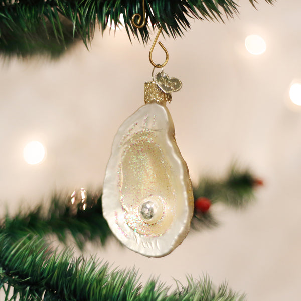 Oyster With Pearl Glass Ornament