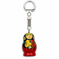 Strawberry Nesting Doll Wooden Key Chains 4 Inches