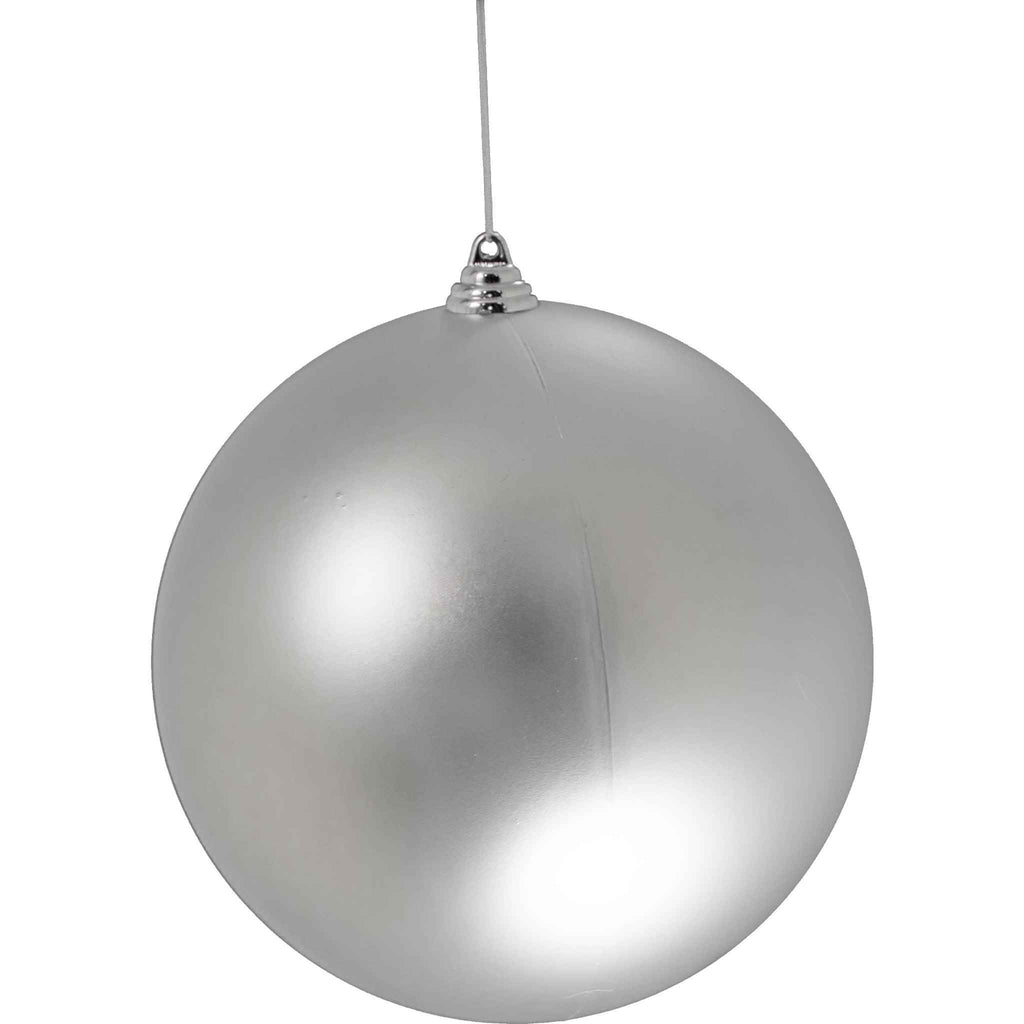 Matte Silver Ball Ornaments