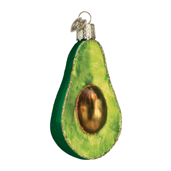 Avocado  Glass Ornament