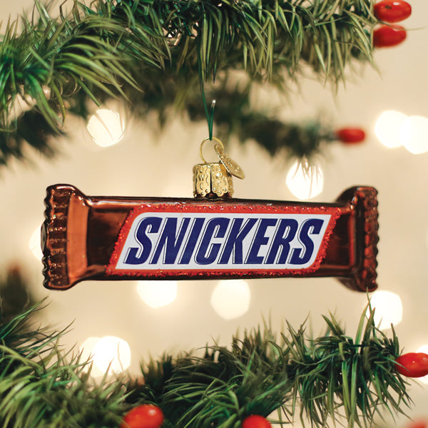 Snickers Glass Ornament