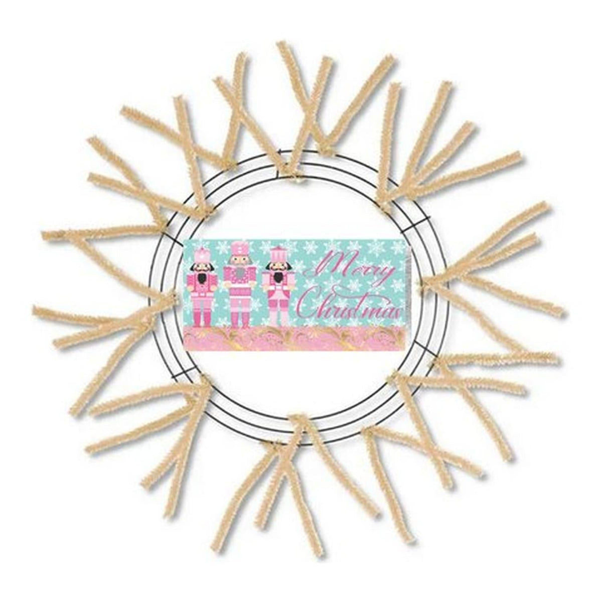 Merry Christmas Pink Nutcracker Sign
