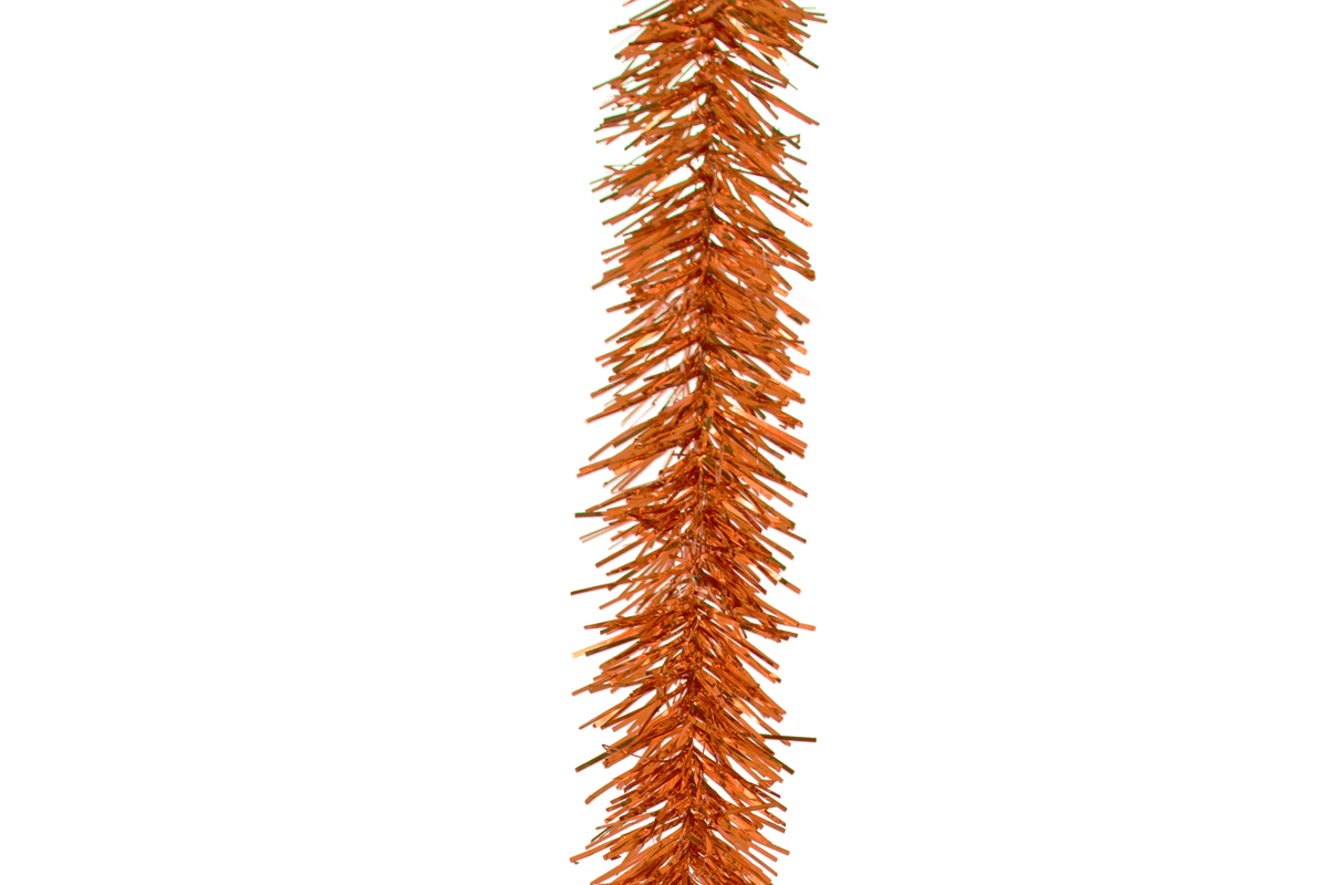 Metallic Orange Tinsel Garland