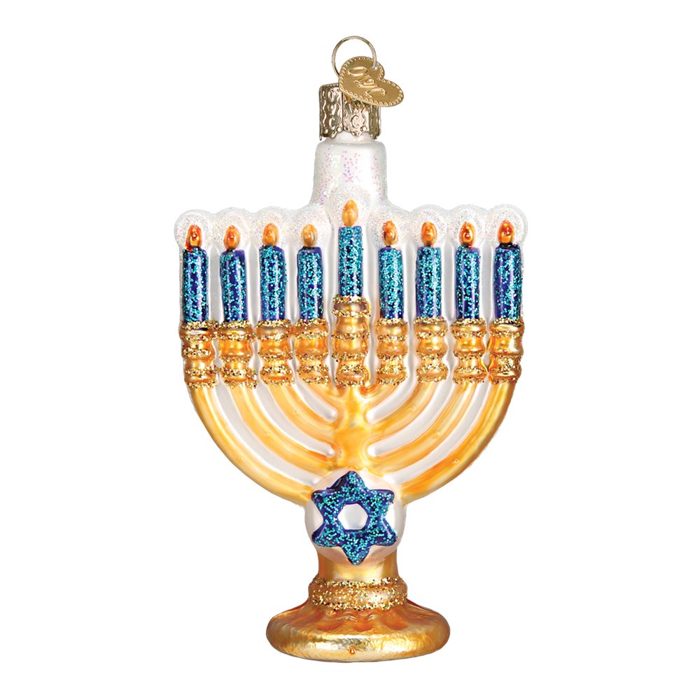 Menorah Glass Ornament