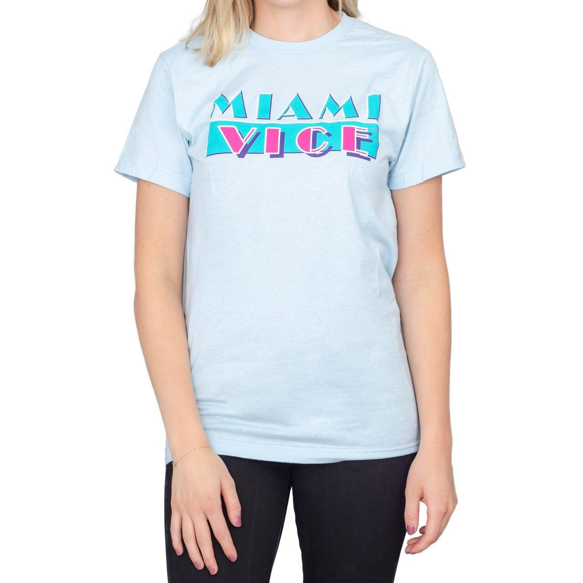 Miami Vice Light Blue Logo T-shirt