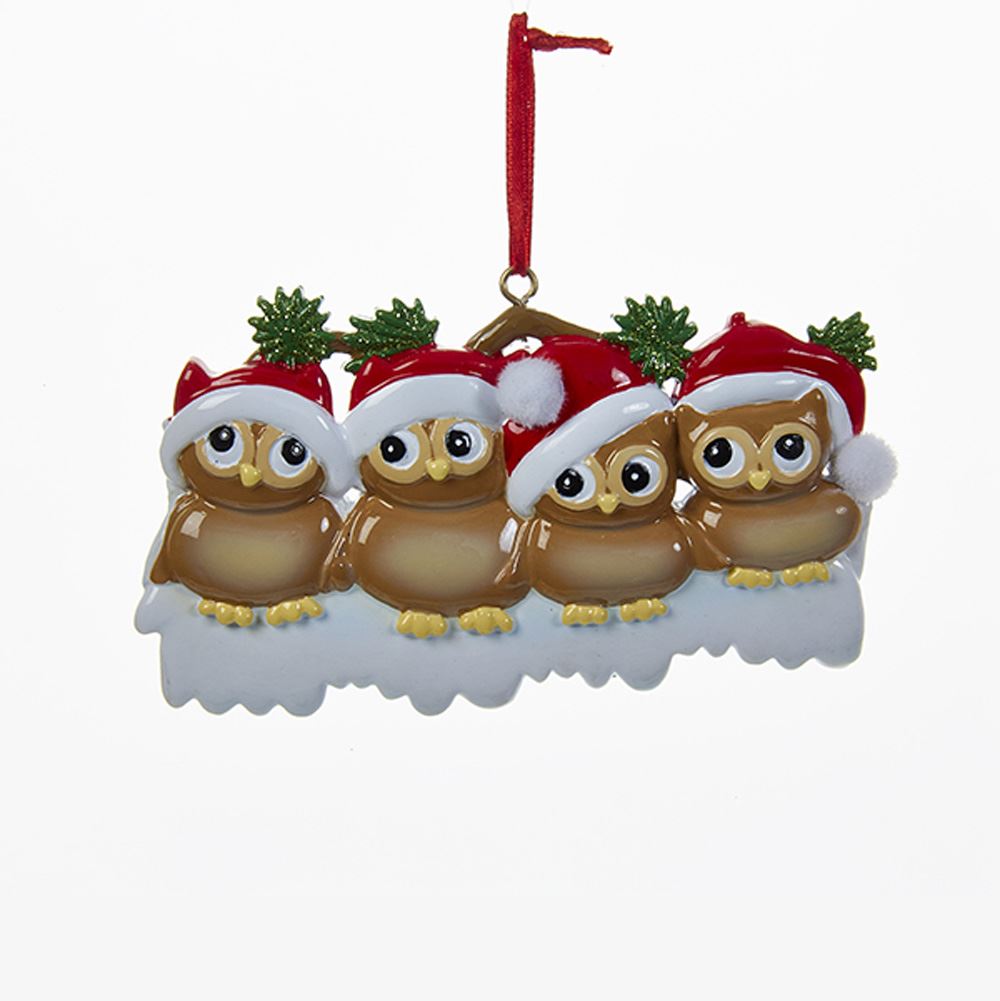 Adorable Owl Family Ornament - Family of 4