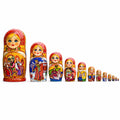 Set of 15 Cartoon Wooden  Nesting Dolls 13 Inches