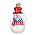 Patriotic Snowman Ornament