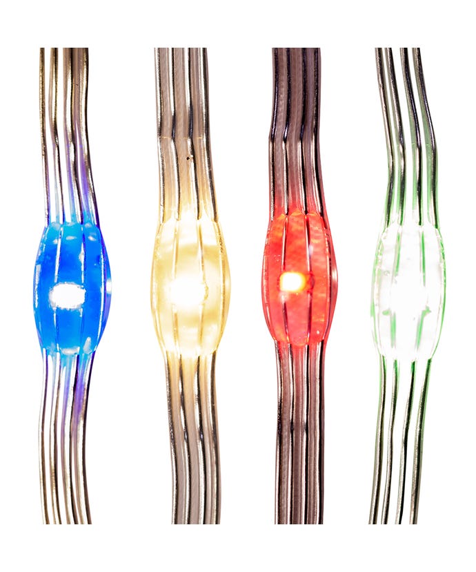 100-Light Multi-Color LED Connectable Clear Wire Light Set