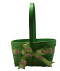 Easter Oval Bamboo Baskets - Small Green