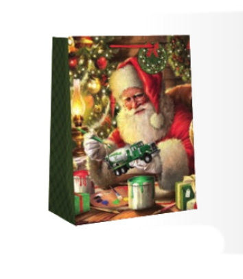 Traditional Medium Gift Bag - Santa Finishing Touches