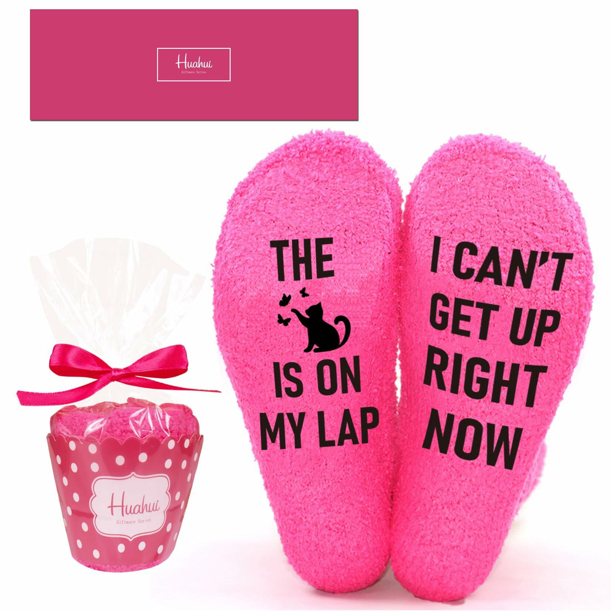 Huahui Cat Lover Socks Women Christmas Gift Novelty Cat Mom Animal Lovers