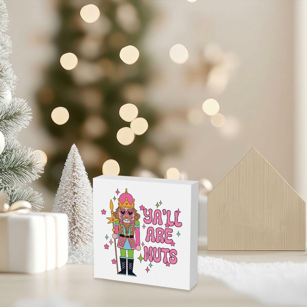 Funny Xmas Decor - Merry Christmas Sign, 5 x 5 Inches