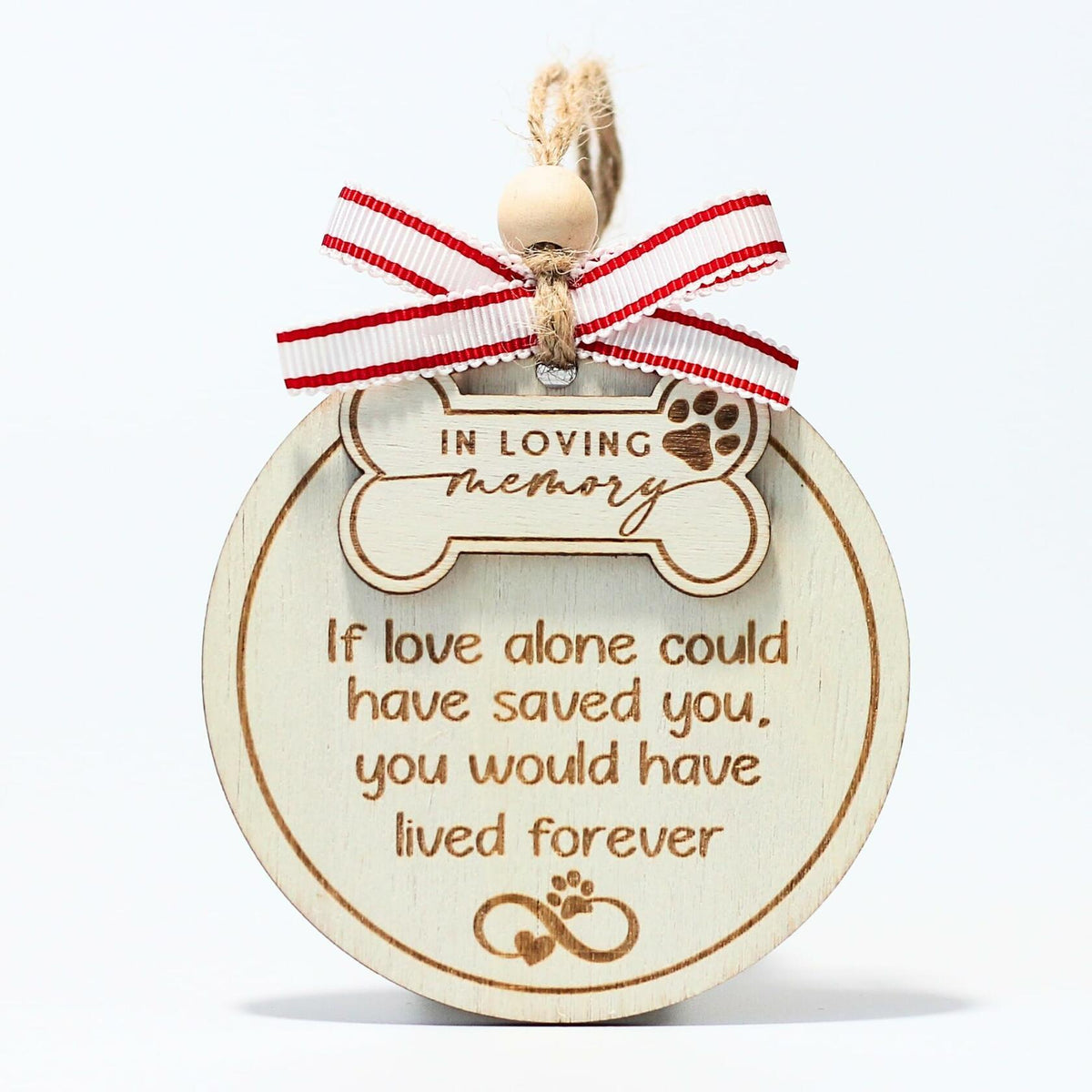 HONOCOOLS Dog Memorial Ornaments Pet Sympathy Christmas Tree OCP-001
