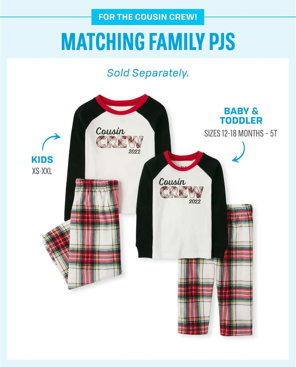 The Children’s Place Family Matching Christmas Holiday Fleece Pajamas XXL