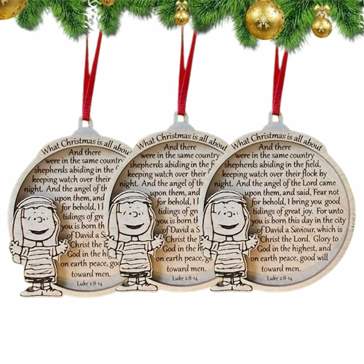 Wooden Christmas Ornaments Elephant Friendship Gifts for Women Sister 5PCS