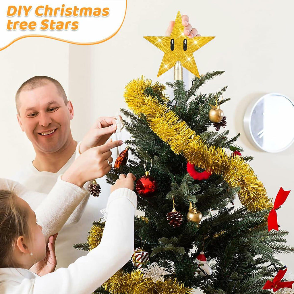 Mini Star Christmas Tree White Topper Retro Super Star Unique Design