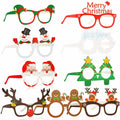 [Like New] HOWAF 27pcs Christmas Paper Glasses Santa Snowman Gingerbread Kids