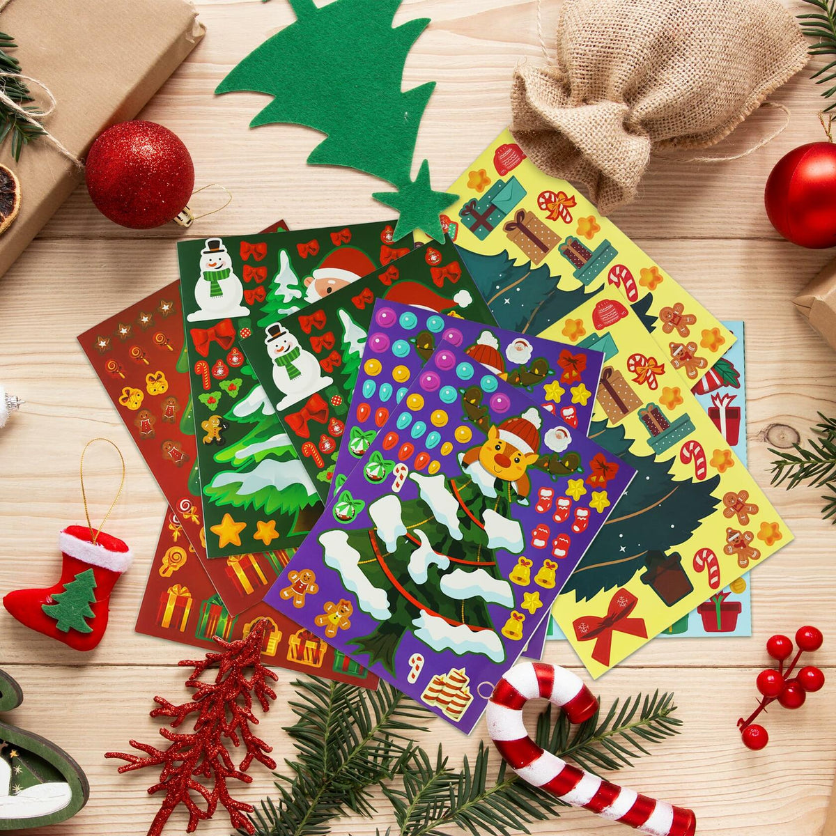 40 Sheets Christmas Tree Stickers DIY Crafts Party Present Supply