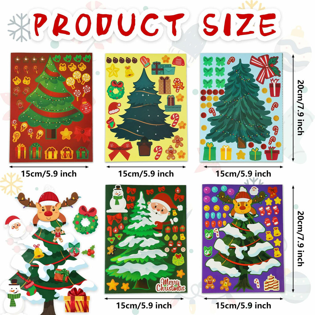40 Sheets Christmas Tree Stickers DIY Crafts Party Present Supply