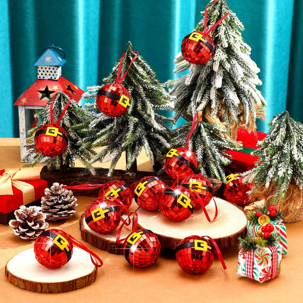 Jenaai 24 Pcs New Years Eve Disco Ball Ornaments Christmas Decorations